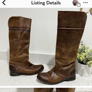 Frye Shoes Frye Melissa Seam Tall Boots Brown Size 7.5 AT